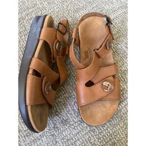 SAS Tripad comfort tan leather sandals womens 11 N